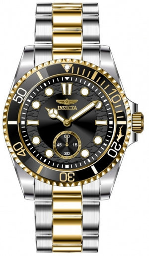 Pro Diver Men Black Dial / Two-Tone Stainless Steel Bracelet Black Dial