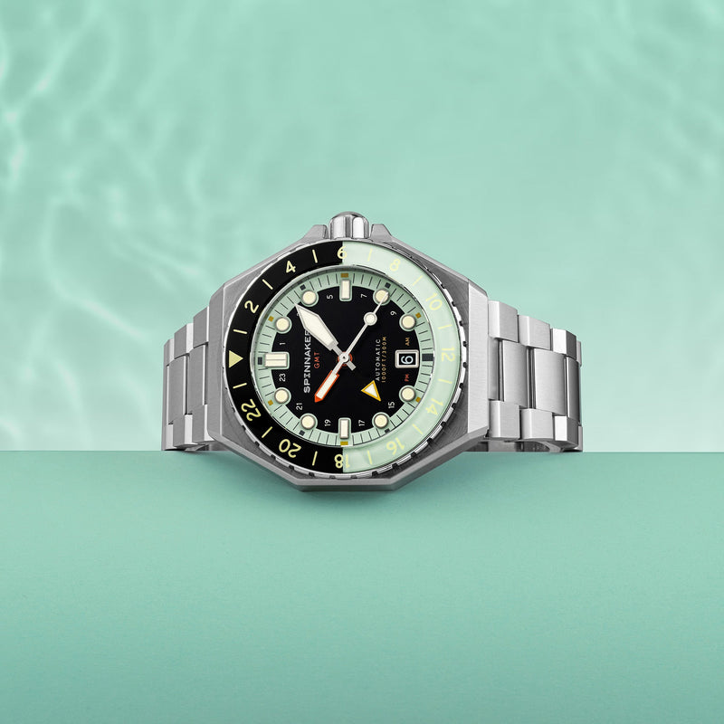 Dumas GMT Automatic Black / Stainless Steel | Black Dial