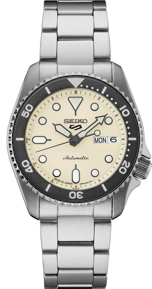 5 Sports SKX Series Mid-Size Beige Dial / Stainless Steel Bracelet Beige Dial