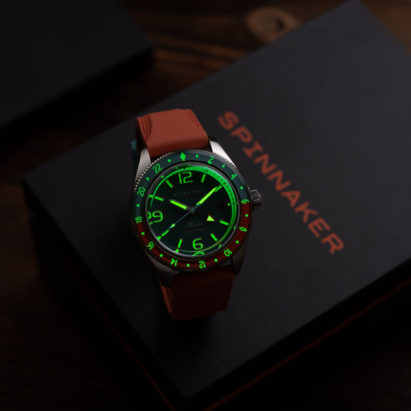 Spinnaker Fleuss GMT Automatic Green / Stainless Steel | Green Dial
