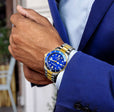 Aquadiver Blue Dial/ Silver Gold Stainless Steel Swiss Auto | Blue Dial