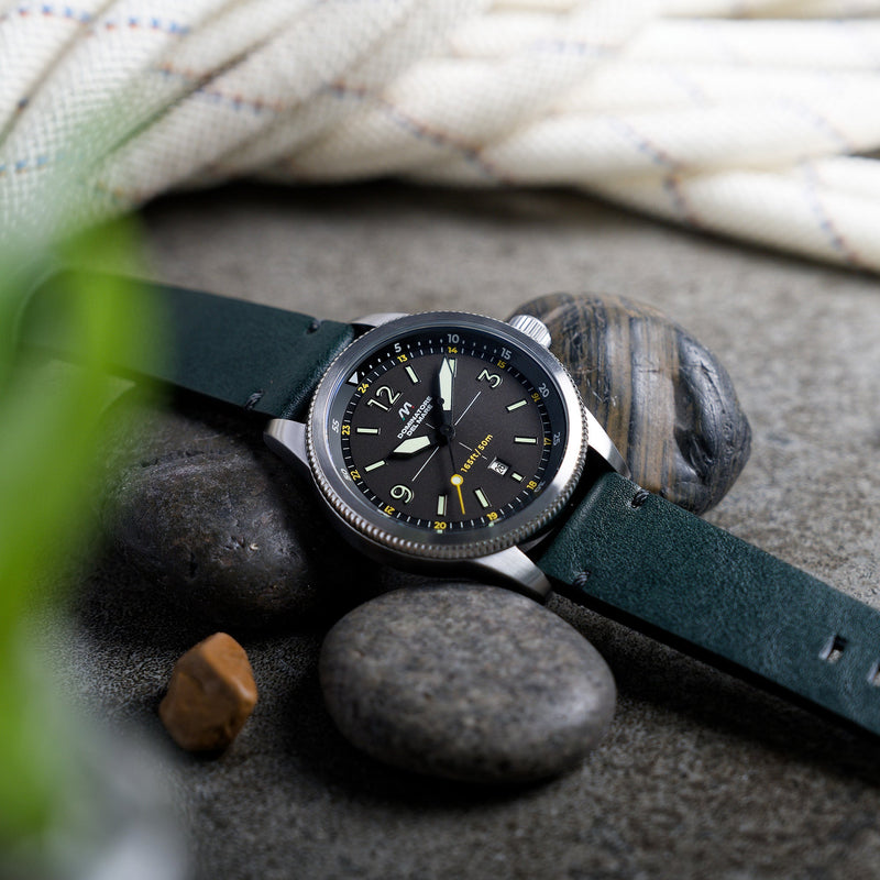 Aviatore Japan Quartz Green / Leather | Green Dial