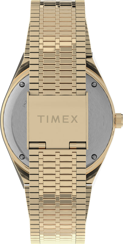 Q TIMEX Gold-Tone / Stainless Steel | Blue Dial