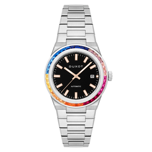 Alicante Rainbow Automatic Black & Rose Gold / Stainless Steel | Black Dial