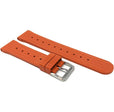 2 Pack - Vintage Rubber Diver Waffle Watch Bands Red and Orange, 20mm |  Dial