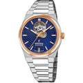 Riv Open Heart Blue / Stainless Steel | Blue Dial
