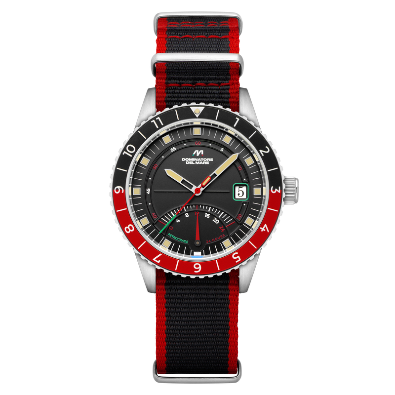 Fano Retrograde Black / Nylon Strap | Black Dial