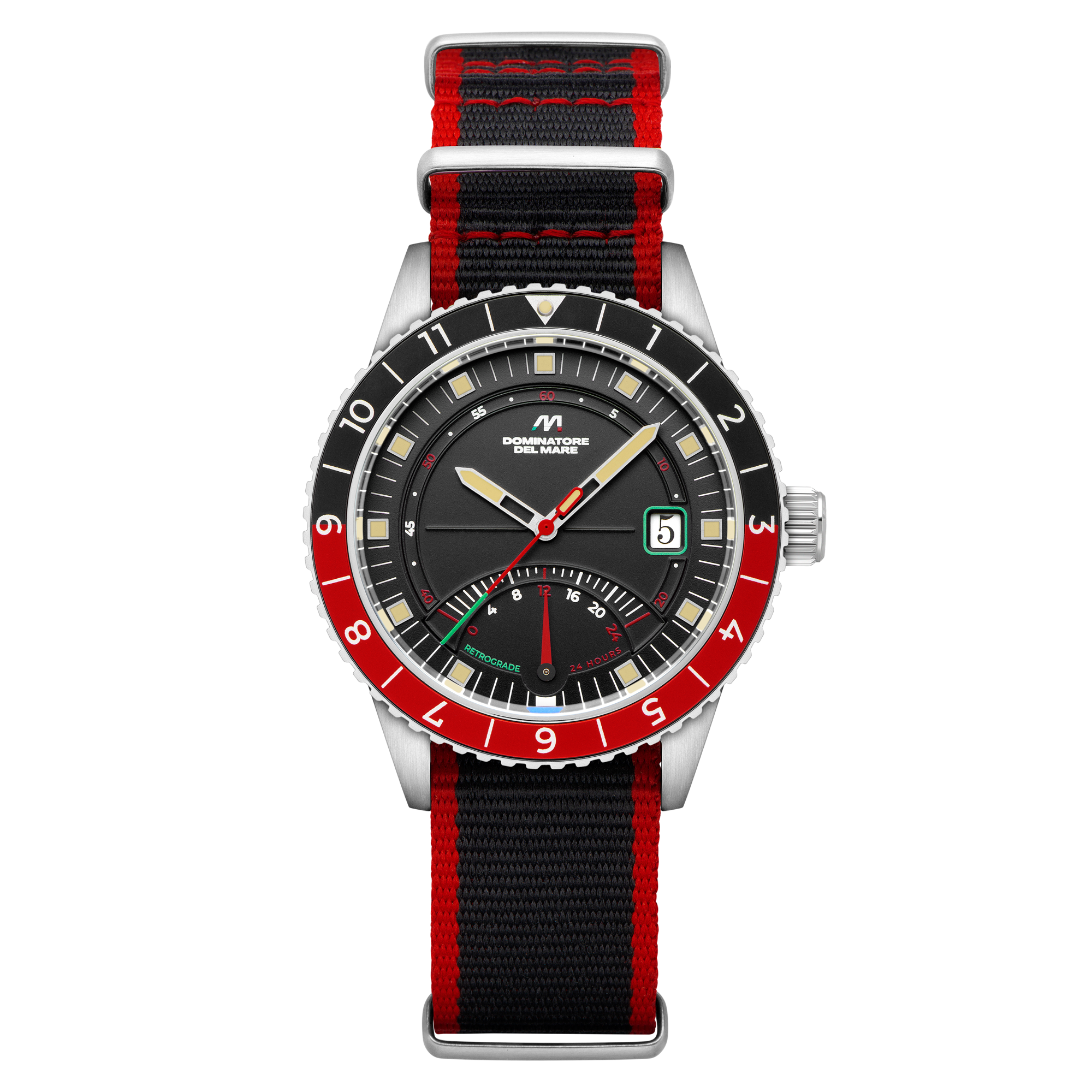 Fano Retrograde Black / Nylon Strap | Black Dial