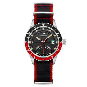 Fano Retrograde Black / Nylon Strap | Black Dial