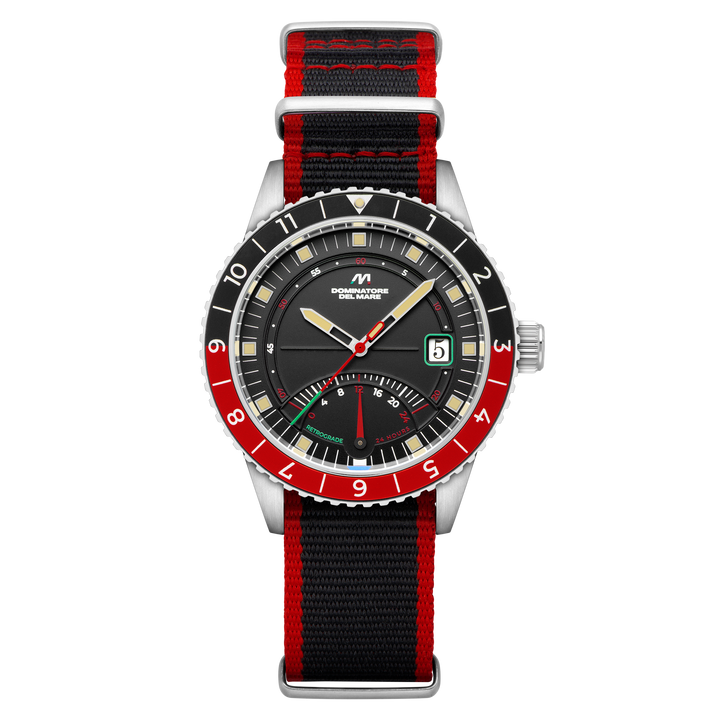 Fano Retrograde Black / Nylon Strap | Black Dial