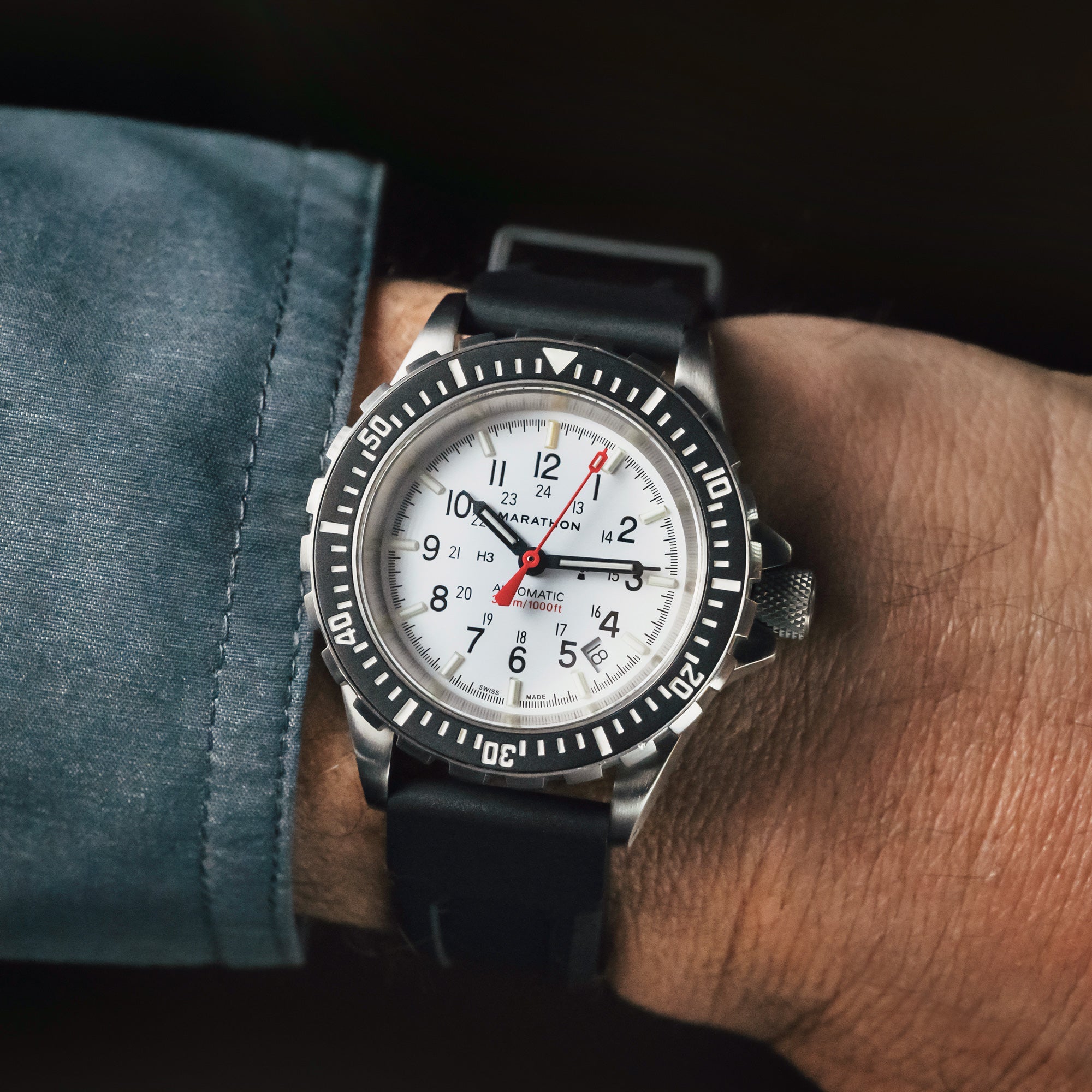 Dive SS/BKSS 3PC RUBBER (WW194006SS-0530) | White Dial – Watch Gang