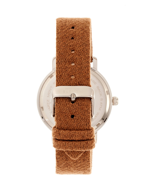 Northrop Wool-Overlaid Leather-Band Watch -Green/Brown | Green Dial