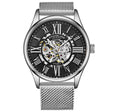 Atrium 3942M Automatic 42mm Skeleton Silver/Stainless Steel | Black Dial