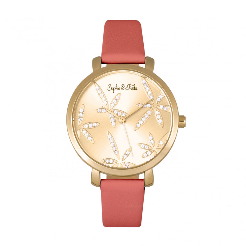 Key West w/ Swarovski Crystals Gold/Dark Pink