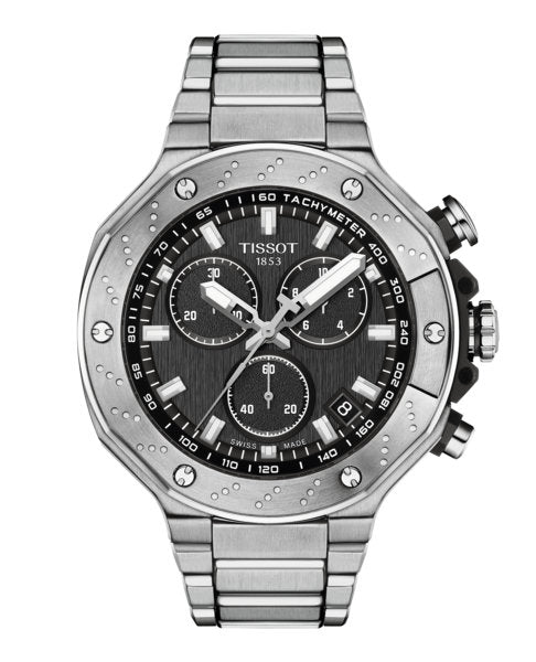 T-Race Chronograph Silver-tone | Black Dial