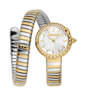 Just Cavalli 22mm / Silver and Gold / Silver | Silver Dial