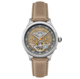 Baron Grand Date Calendar Open Heart Automatic Gray / Tan Leather | Gray Dial