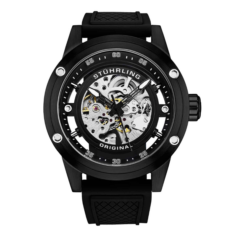 Automatic 50mm Skeleton Black | Black Dial