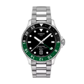 Seastar 1000 GMT Black / Stainless Steel | Black Dial