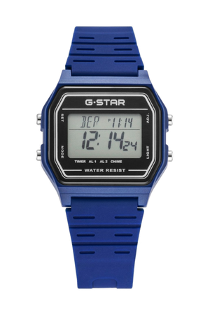 Gridline Digital Gray Dial / Dark Blue Silicone Strap Gray Dial