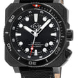 XO Submarine Sellita SW200 rotating bezel Black dial Black PVD Divers watch