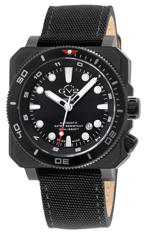 XO Submarine Sellita SW200 rotating bezel Black dial Black PVD Divers watch