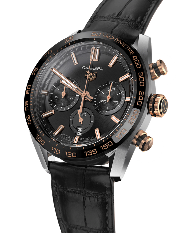 Carrera Automatic 44mm Black dial / Leather Strap | Black Dial