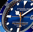Swiss Automatic Depthmaster Heritage 883H 42mm Diver Blue/Leather | Blue Dial