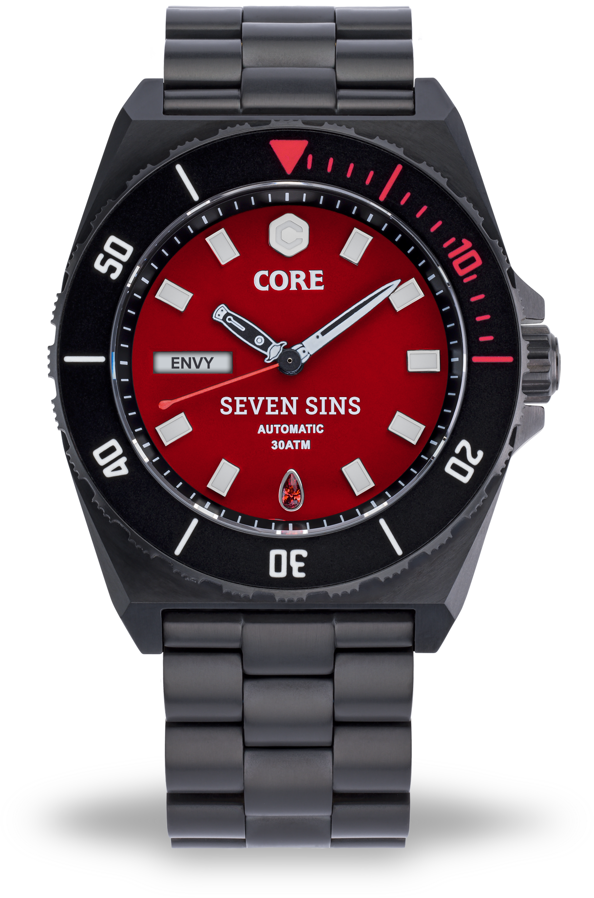 SEVEN SINS SEVEN SINS TITANIUM RED | Red Dial