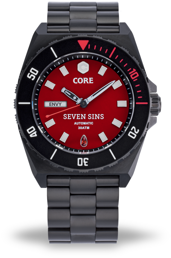 SEVEN SINS SEVEN SINS TITANIUM RED | Red Dial