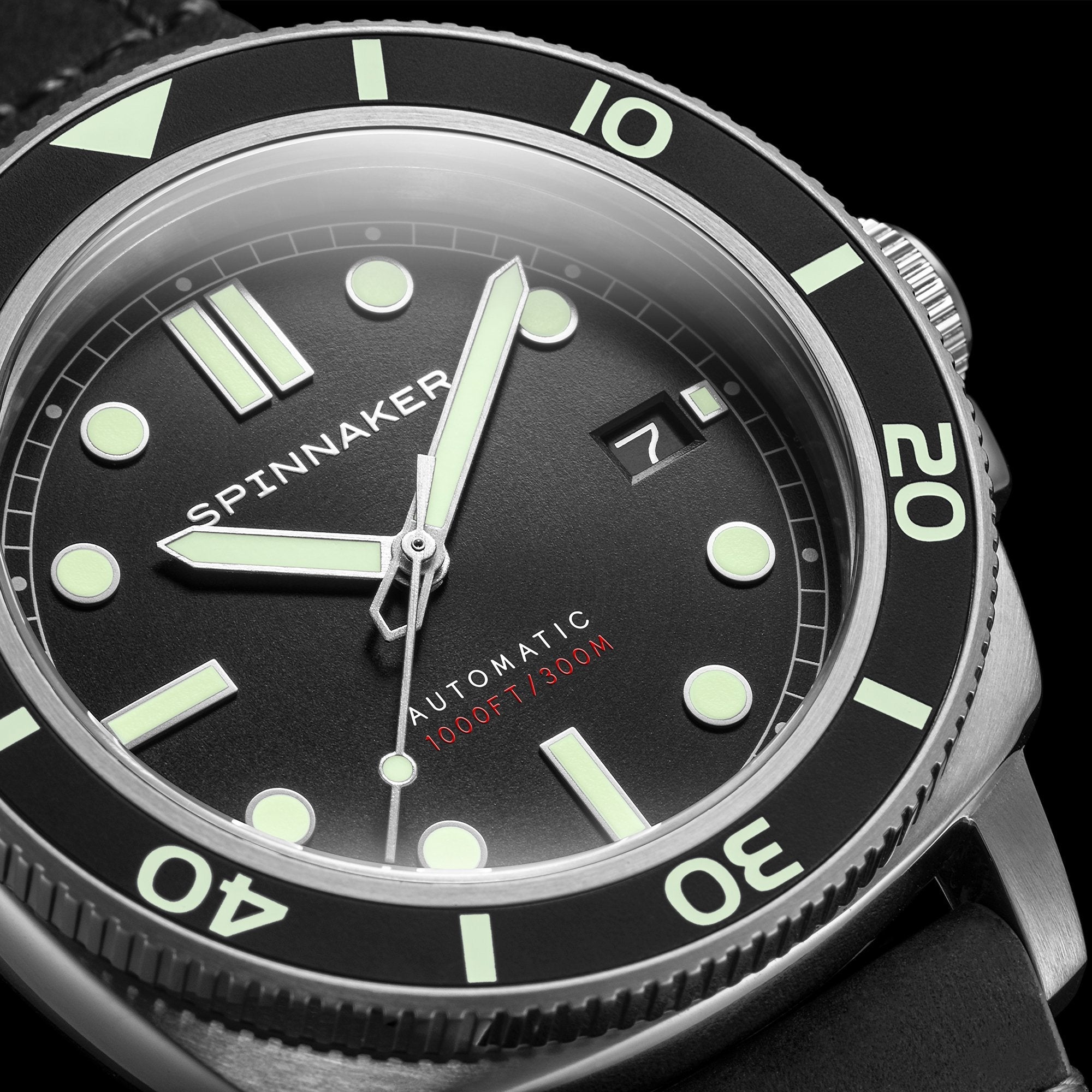 Spinnaker Hull Diver Black / Leather | Black | SP-5088-01 – Watch Gang