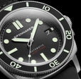 Hull Diver Black / Leather | Black Dial