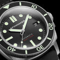 Hull Diver Black / Leather | Black Dial