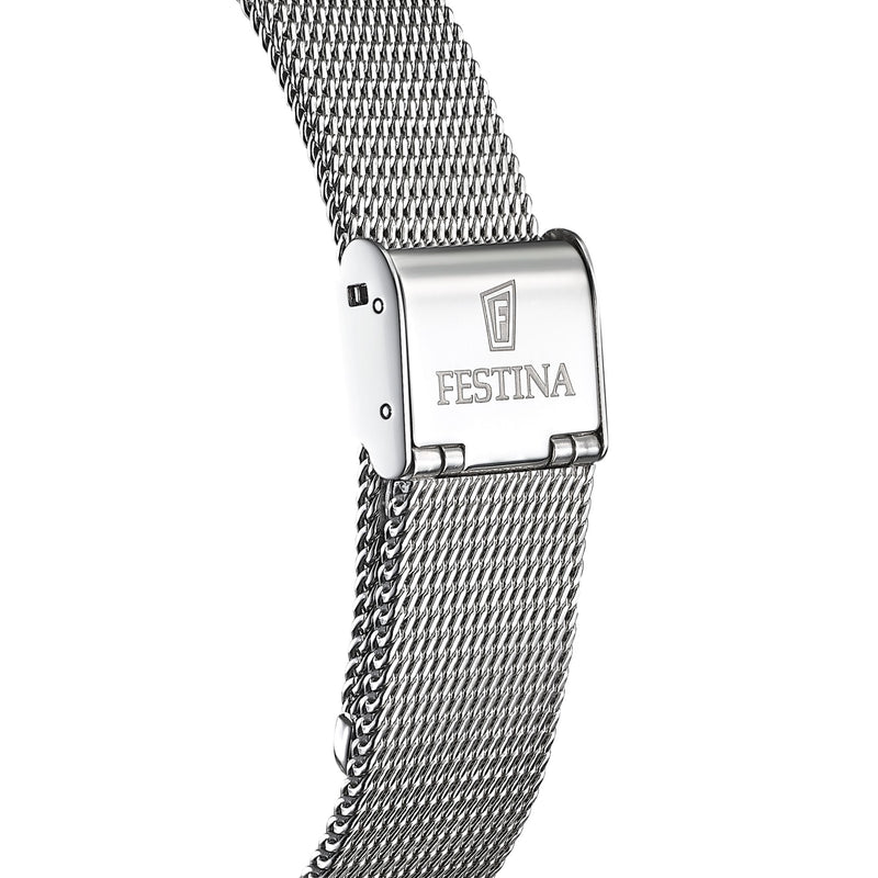 Swiss Made Silver / Stainless Steel Silver Dial