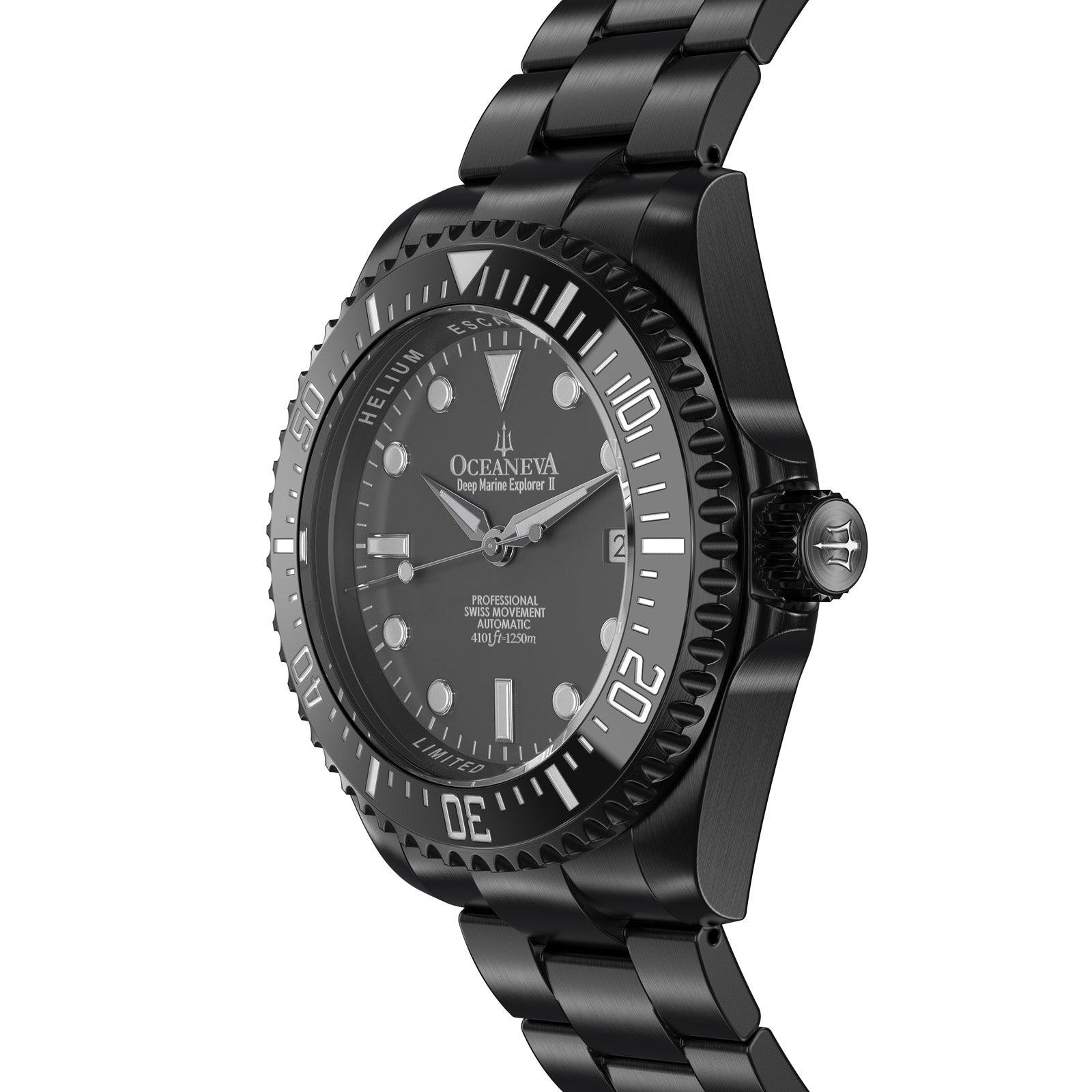 Deep Marine Explorer II Swiss Automatic  Black Bezel – Gunmetal Dial