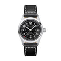 KHAKI FIELD Black / Leather Black Dial