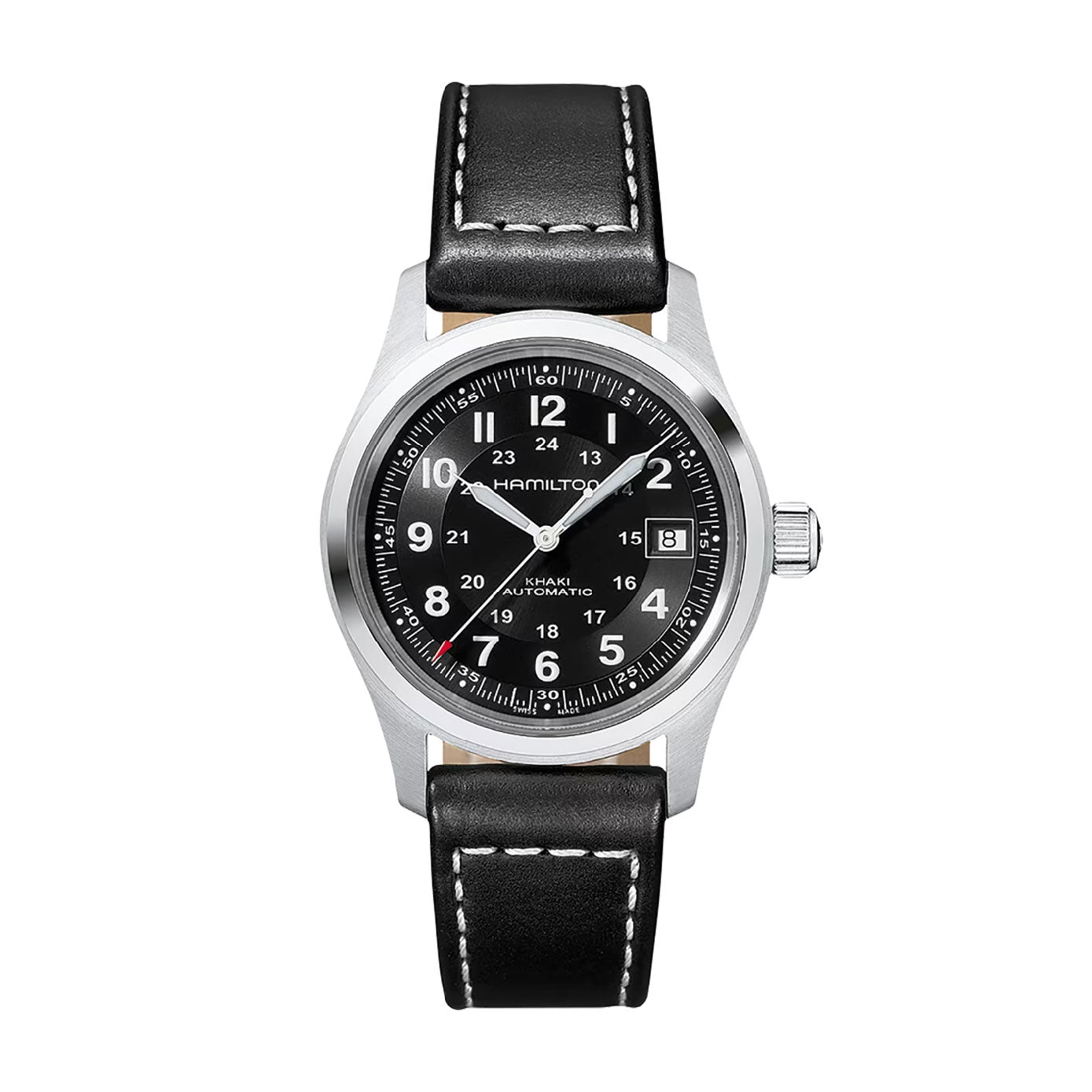 KHAKI FIELD Black / Leather Black Dial