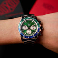 Accelero Rainbow Chronograph Green/Stainless Steel | Green Dial