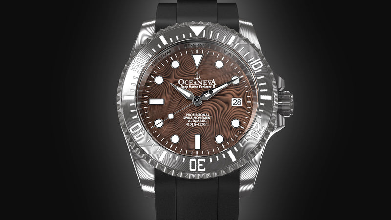 Damascus Swiss Automatic SW200 Deep Marine Explorer II Damascus/Coffee BrownDamascus Dial | Brown Dial
