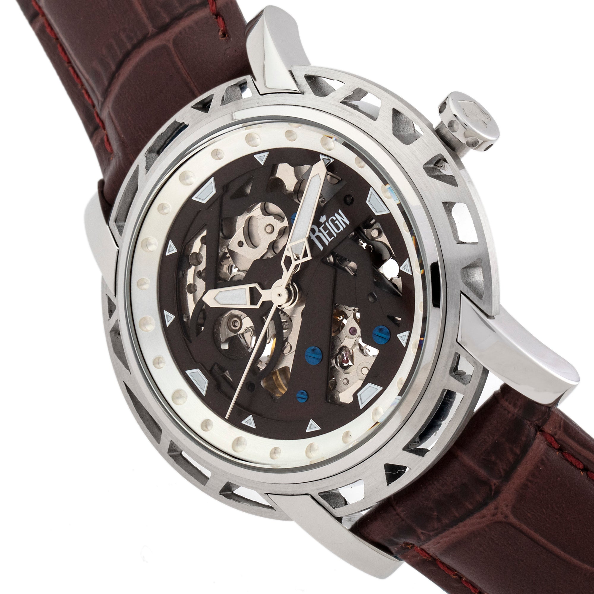 Stavros Silver/Dark Brown | Brown Dial