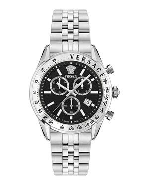 Versace Chrono Master Stainless Steel Black Dial