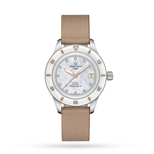 DS PH200M 39mm Powermatic 80 Mother of Pearl Diamond Dial | White Dial