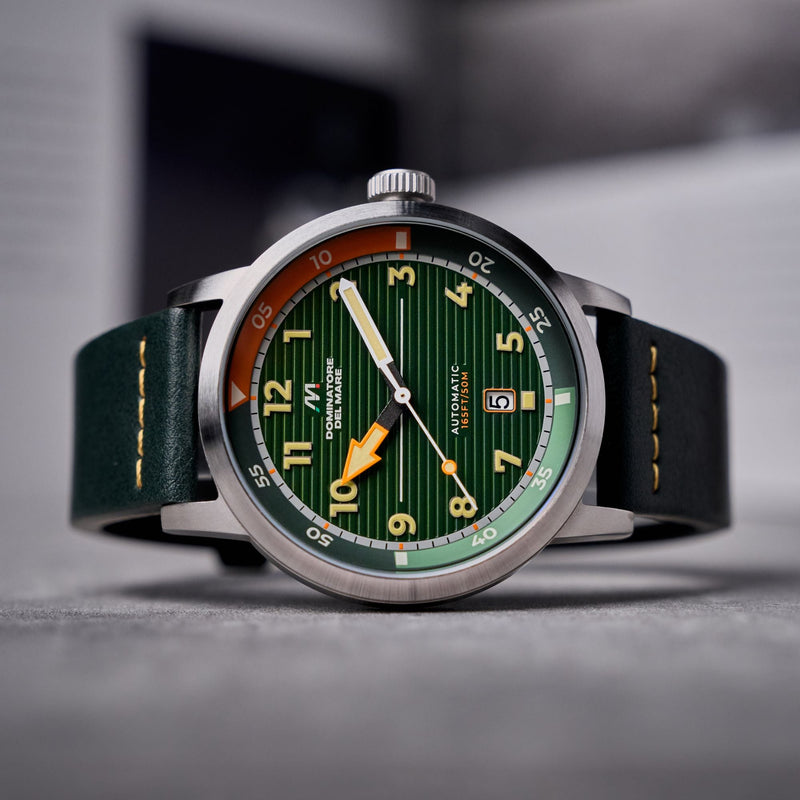 Camogli Automatic Green / Green Leather | Green Dial
