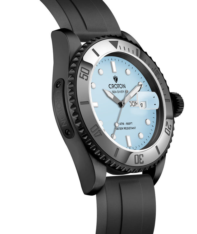 Sea Diver Black/Baby Blue/Black | Blue Dial