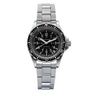 Divers Auto Medium Search and Rescue Black NGM/Steel Bracelet Matte Black Dial