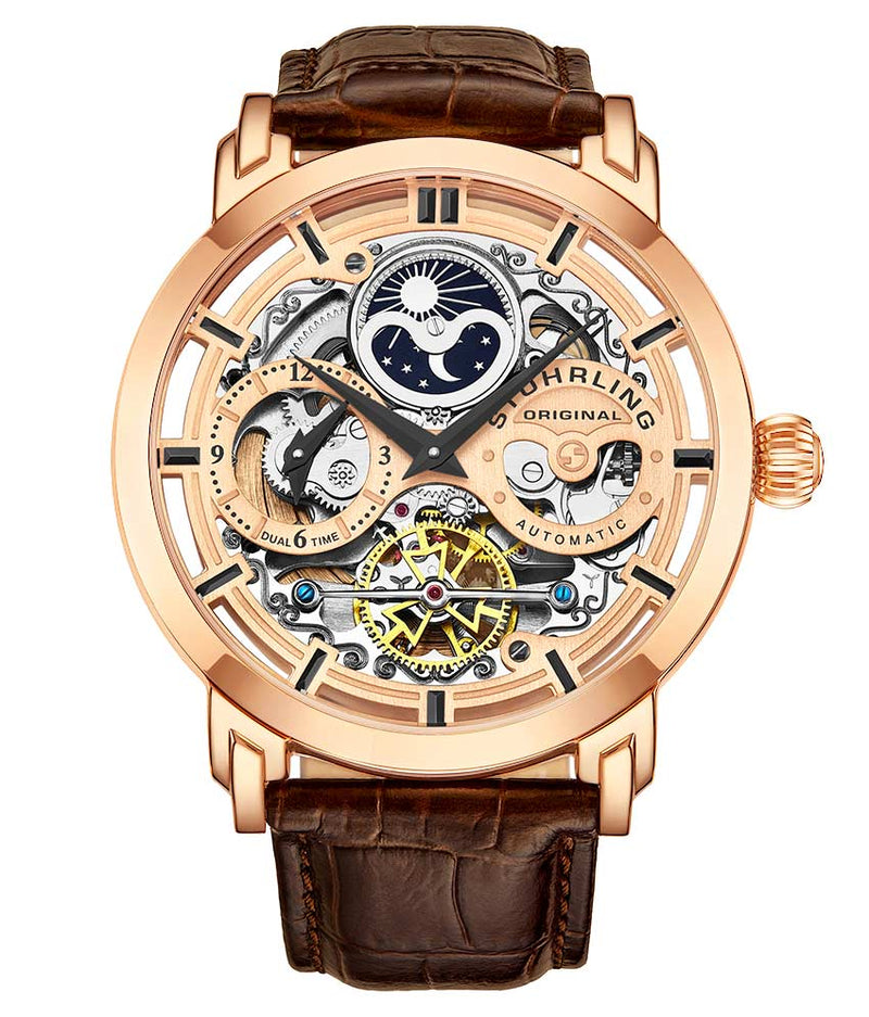 Legacy Rose Gold Dial/ Brown Leather Black