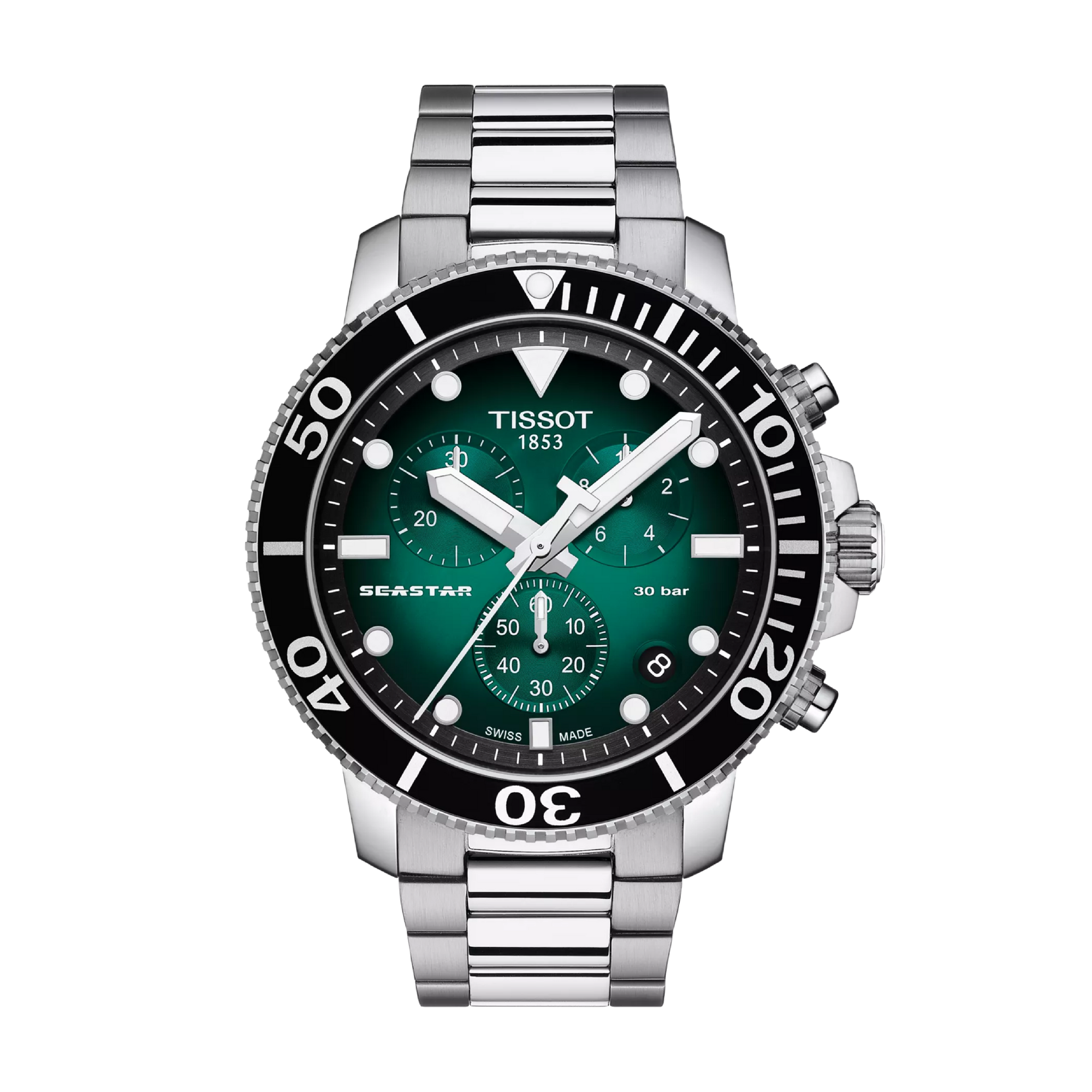 Seastar 1000 Chronograph Green / Stainless Steel | Green Dial