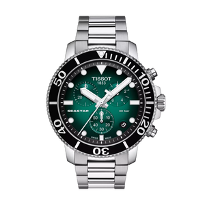 Seastar 1000 Chronograph Green / Stainless Steel | Green Dial