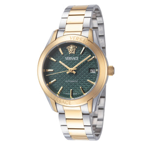 Greca 35mm / Green / Silver and Gold | Green Dial