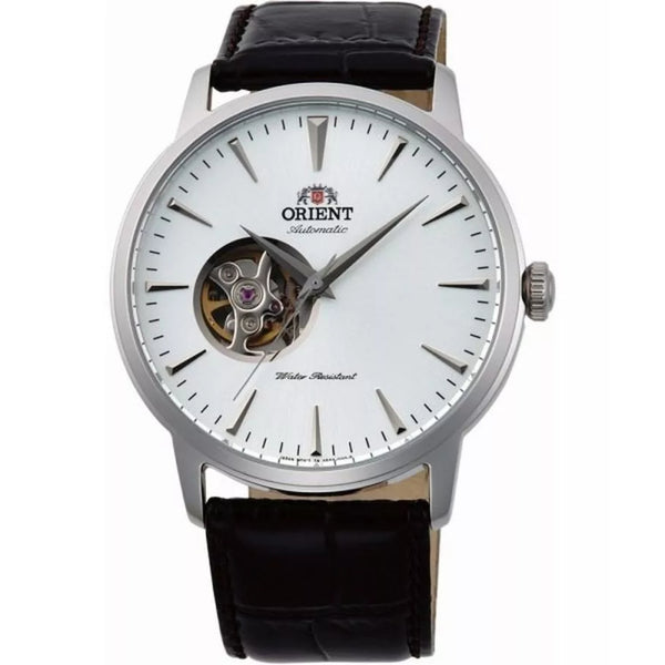 Contemporary Automatic Leather Strap Watch | White Dial